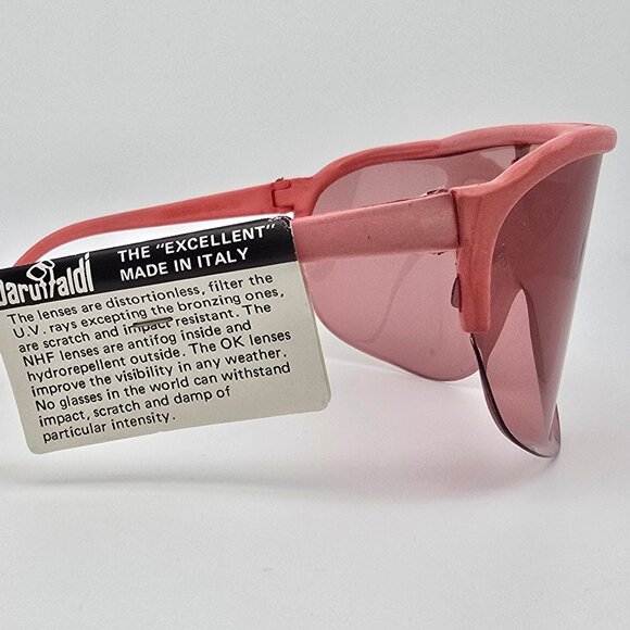Brevettato Baruffaldi Pink Frame Pink Anti Fog Shield Wrap Sunglasses w/ Case main image 16